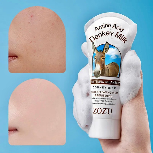 فوم شستشوی صورت سفید کننده آمینو اسید و شیر الاغ زوزو